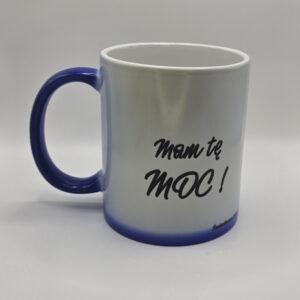 Kubek magiczny niebieski z afirmacjami po obydwu stronach