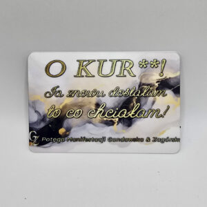 Magnes akrylowy prostokątny 50x76 mm