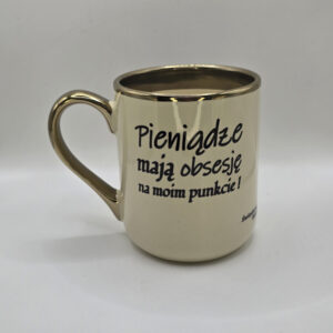 Elegancki kubek z afirmacjami po obydwu stronach – beżowy 330 ml