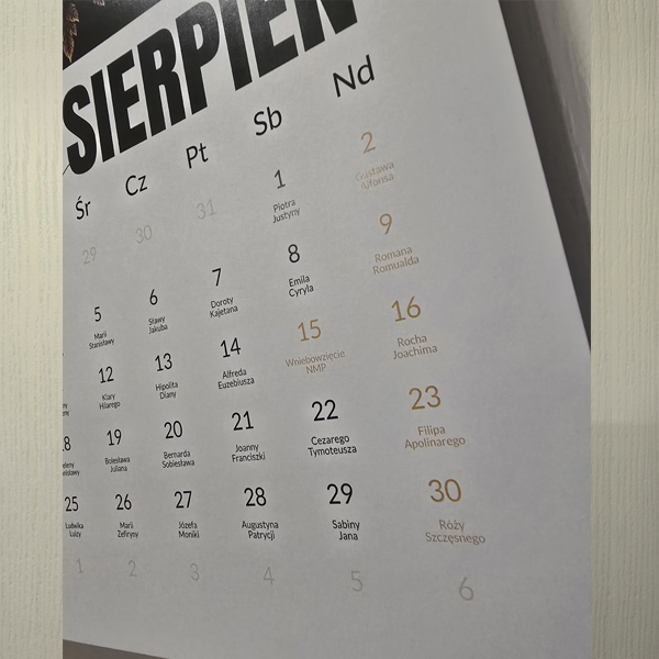 Kalendarz ścienny na 2026 rok - obrazek 2